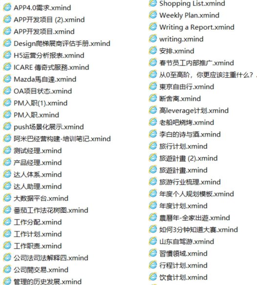 Xmind思维导图各类模板合集